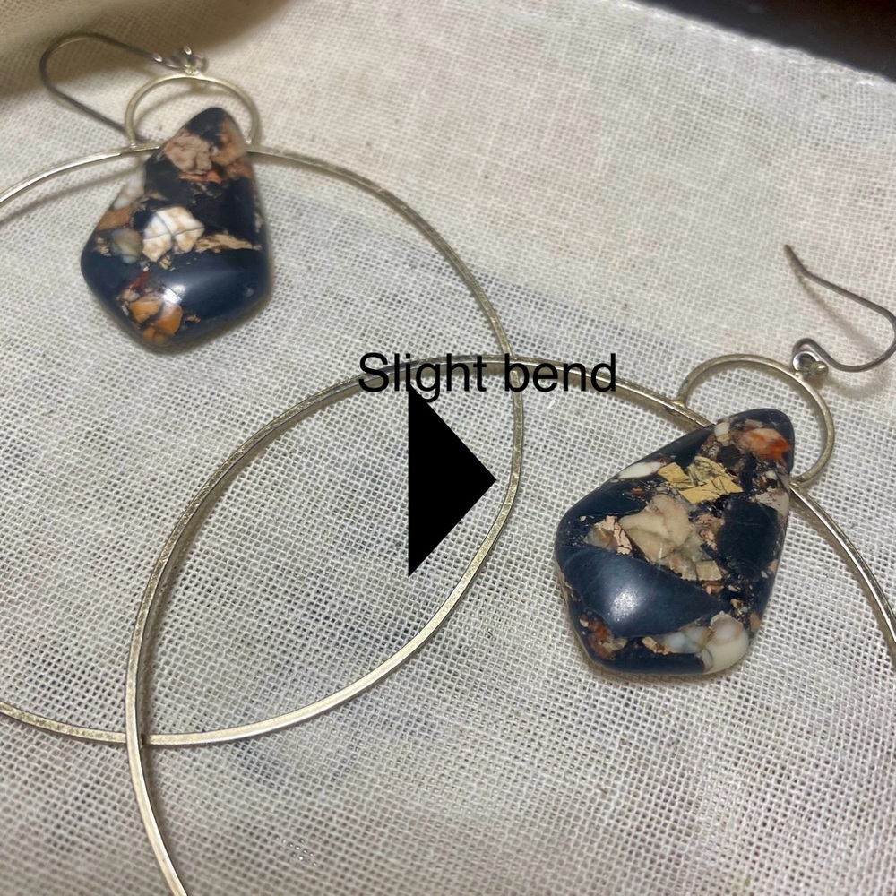 Anthropologie Chunky Gold Link Earrings and Hoops - Picture 6 of 11